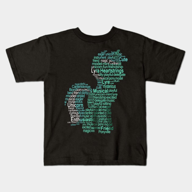 My Little Pony - Lyra Heartstrings Typography Kids T-Shirt by SSXVegeta